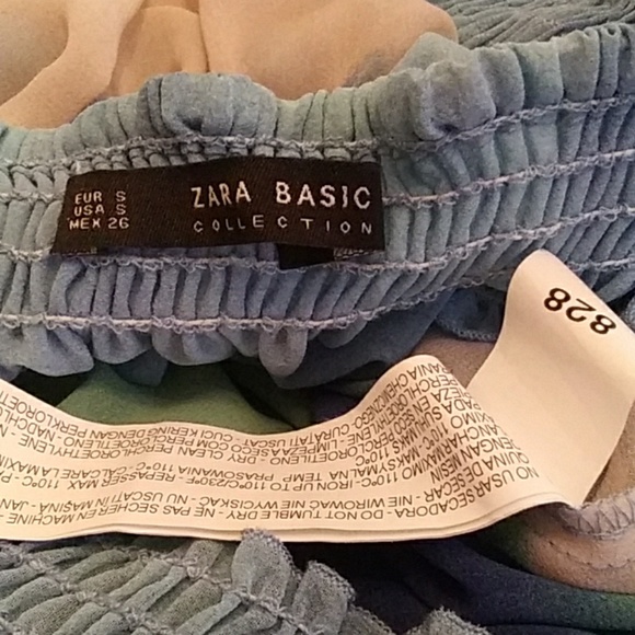 Zara Boho Off Shoulder Ombre Tie Dye Top - Picture 7 of 7